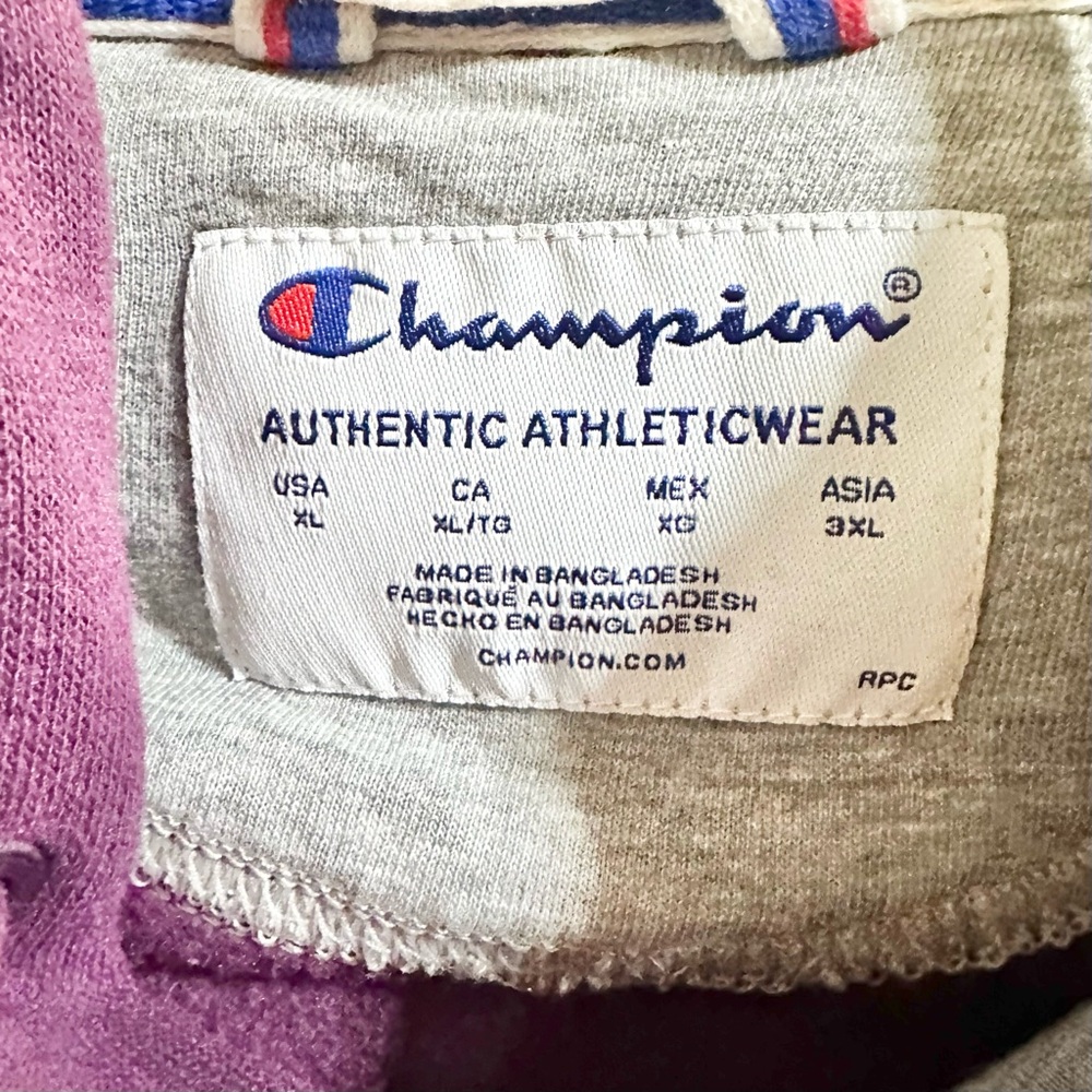 Champion Men's Logo Pullover Hoodie in Burgundy Size XL - Picture 5 of 6